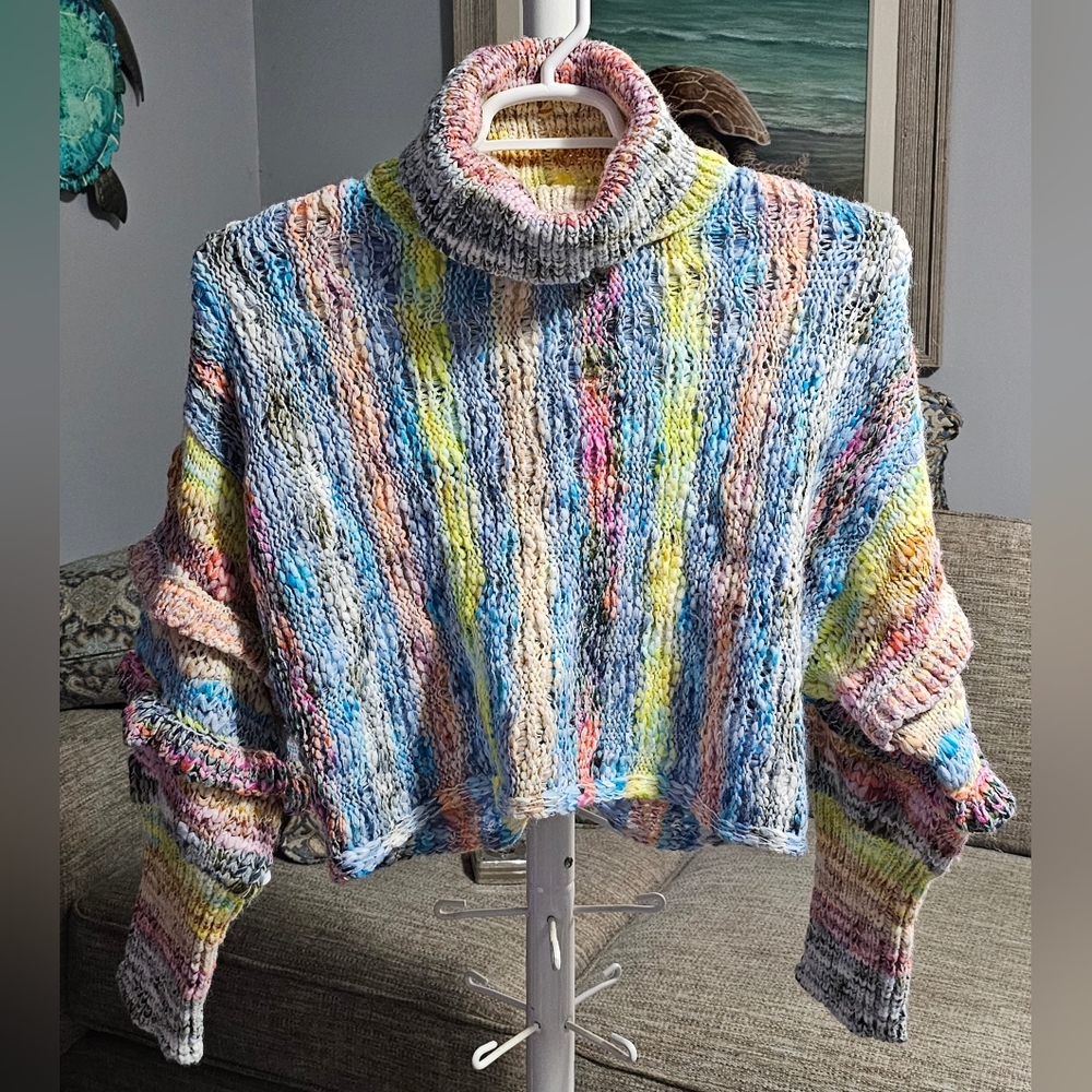 Free People Burst Your Bubble Turtleneck Sweater Size XS